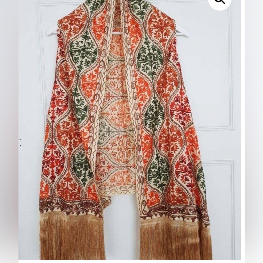 women's vest embroidered with fringe, bohemian..